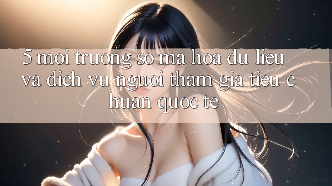 5. Môi trường số Mã hóa dữ liệu Và Dịch Vụ Người tham gia Tiêu Chuẩn Quốc Tế