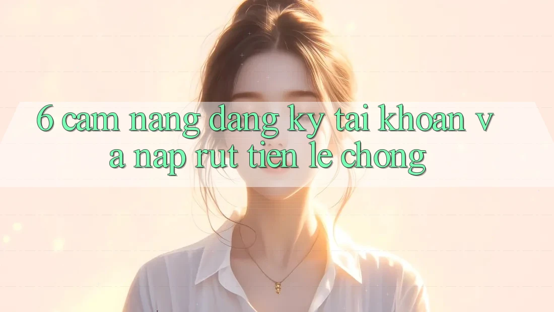 6. Cẩm nang Đăng Ký Tài Khoản Và Nạp/Rút Tiền Lẹ Chóng
