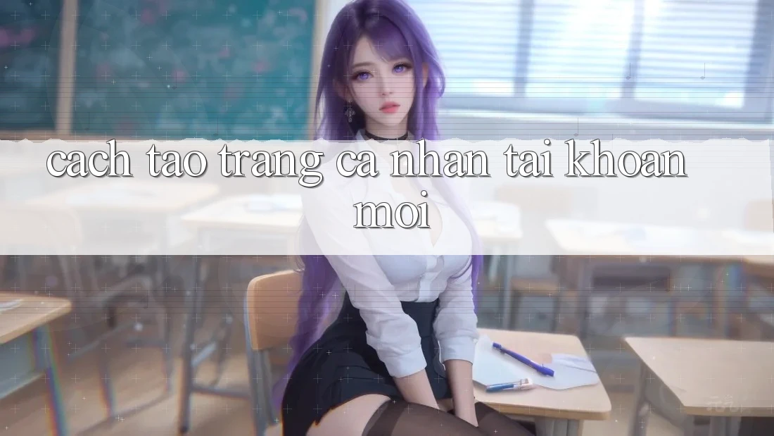 Cách Tạo trang cá nhân Tài Khoản Mới