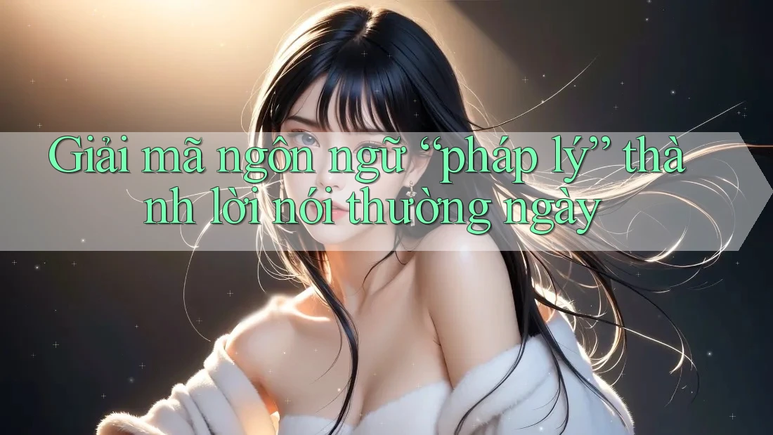 “Giải Mã” Ngôn Ngữ Pháp Lý Thành Lời Nói Thường Ngày “Giải Mã” Ngôn Ngữ Pháp Lý Thành Lời Nói Thường Ngày