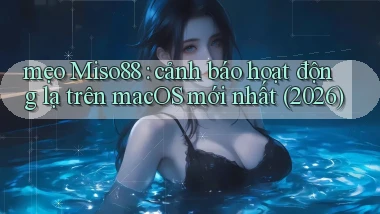 mẹo Miso88 cảnh báo hoạt động lạ trên macOS mới nhất (2026)